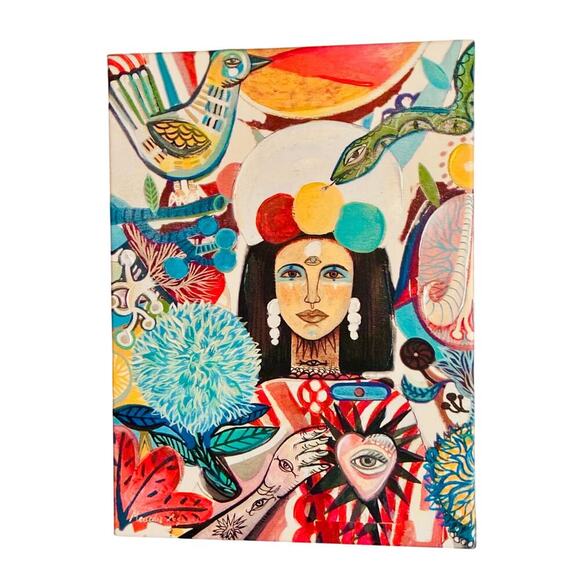 🎨 Striking Visionary Art – Signed Canvas by Mercedes Laguna - Picture 1 of 4